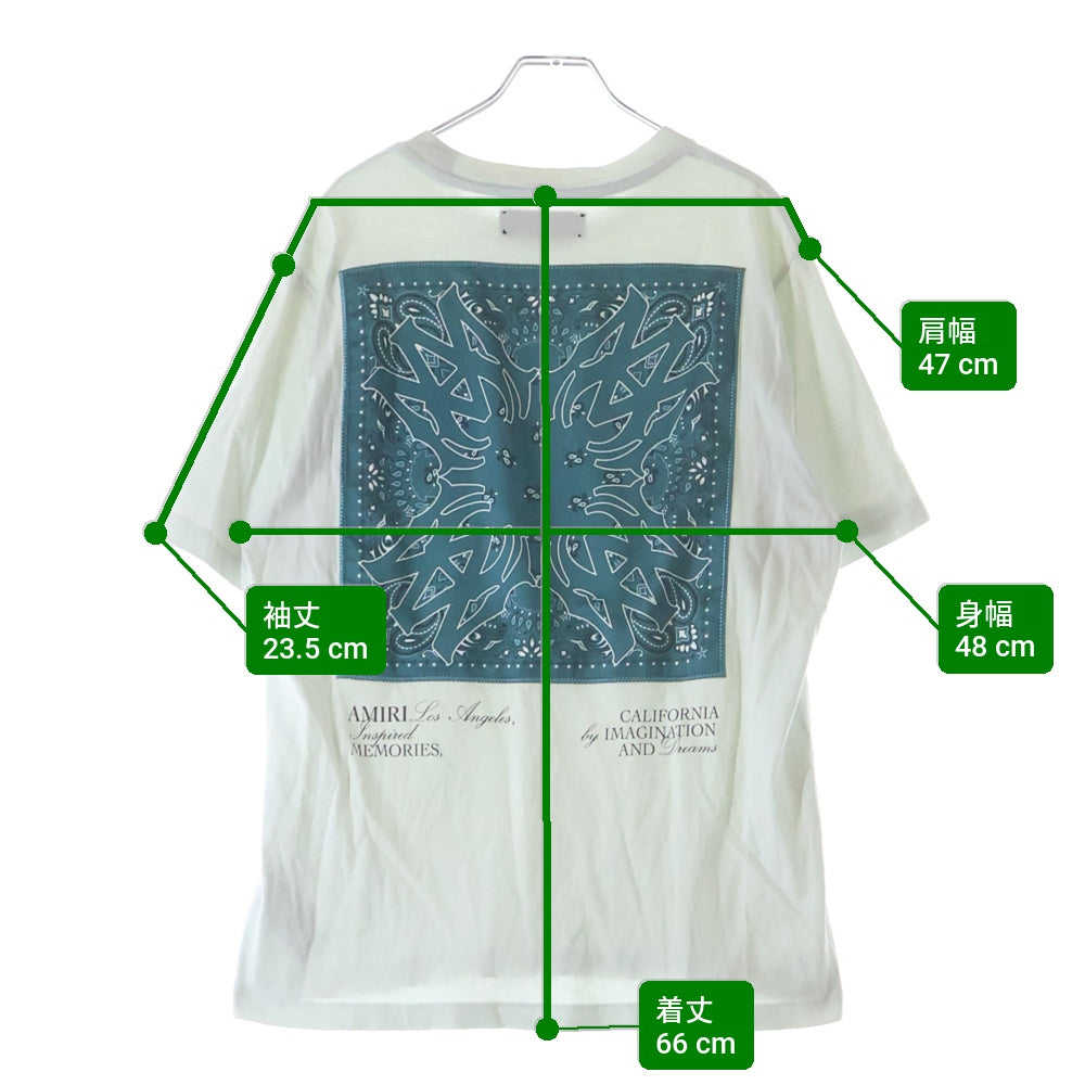 AMIRI(アミリ) MA Logo Bandana S/S Tee バンダナ ロゴ 半袖Tシャツ カットソー ライトグリーン