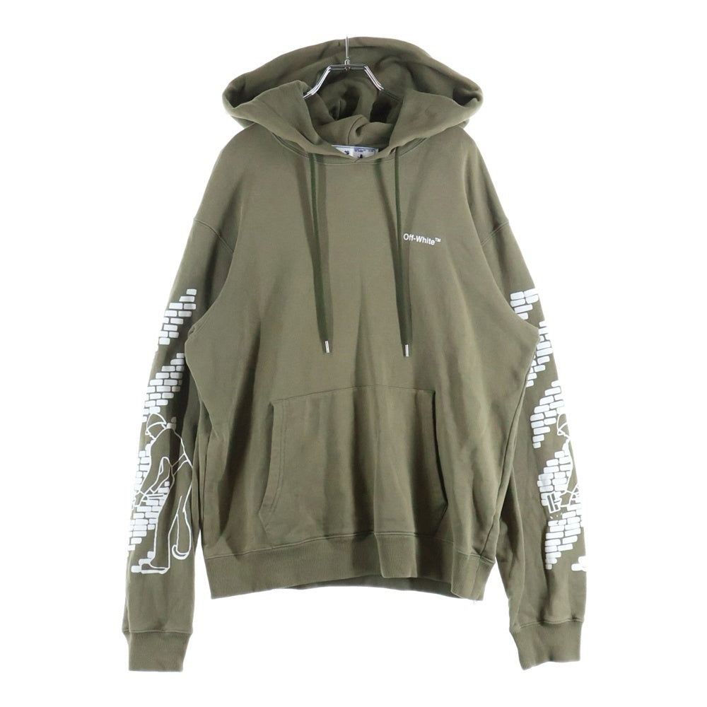 OFF-WHITE(オフホワイト) Brick Arroows Hoodie パーカー フーディ プルオーバーパーカー カーキ OMBB097F22FLE007