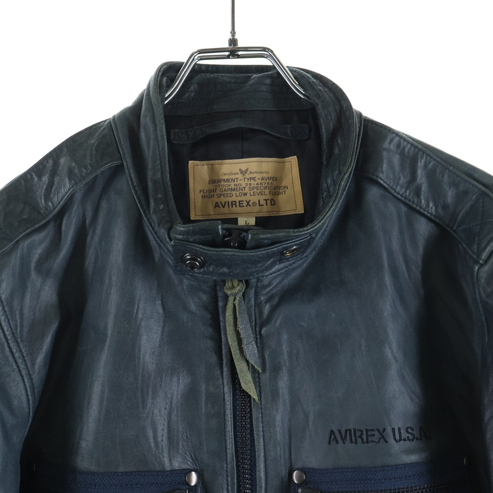 AVIREX(アヴィレックス) レザーシングルライダース ジャケット 6191027