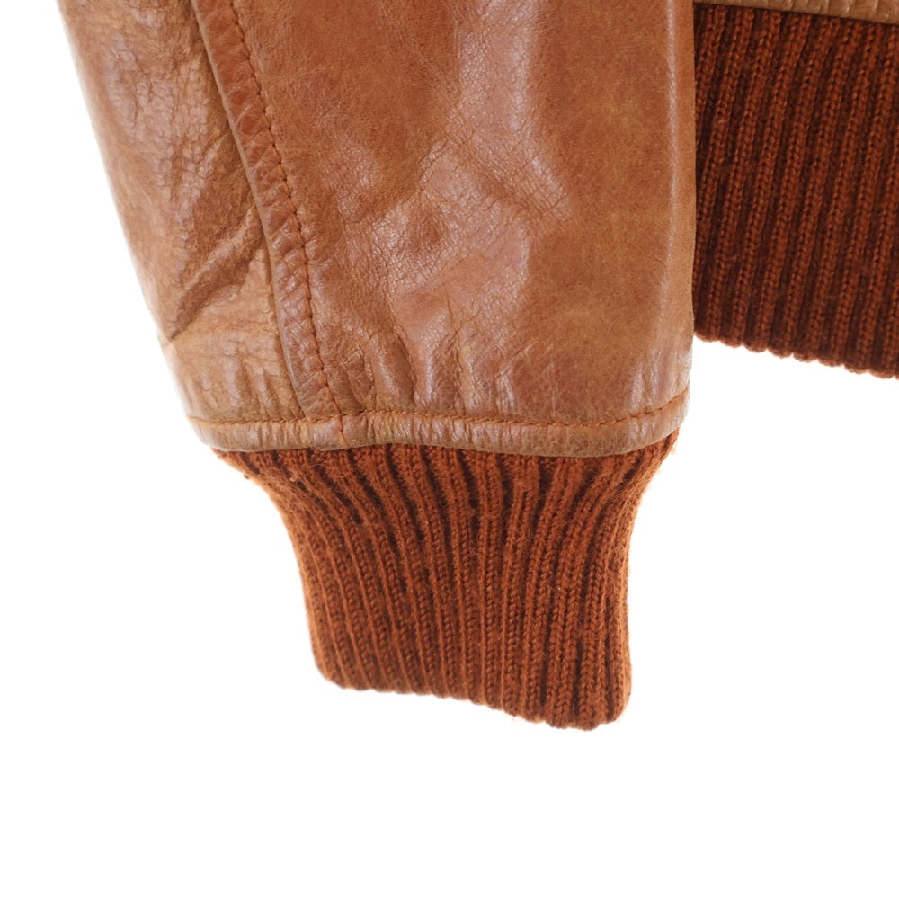 AVIREX(アヴィレックス) レザーシングルライダース ジャケット ブラウン 6291005