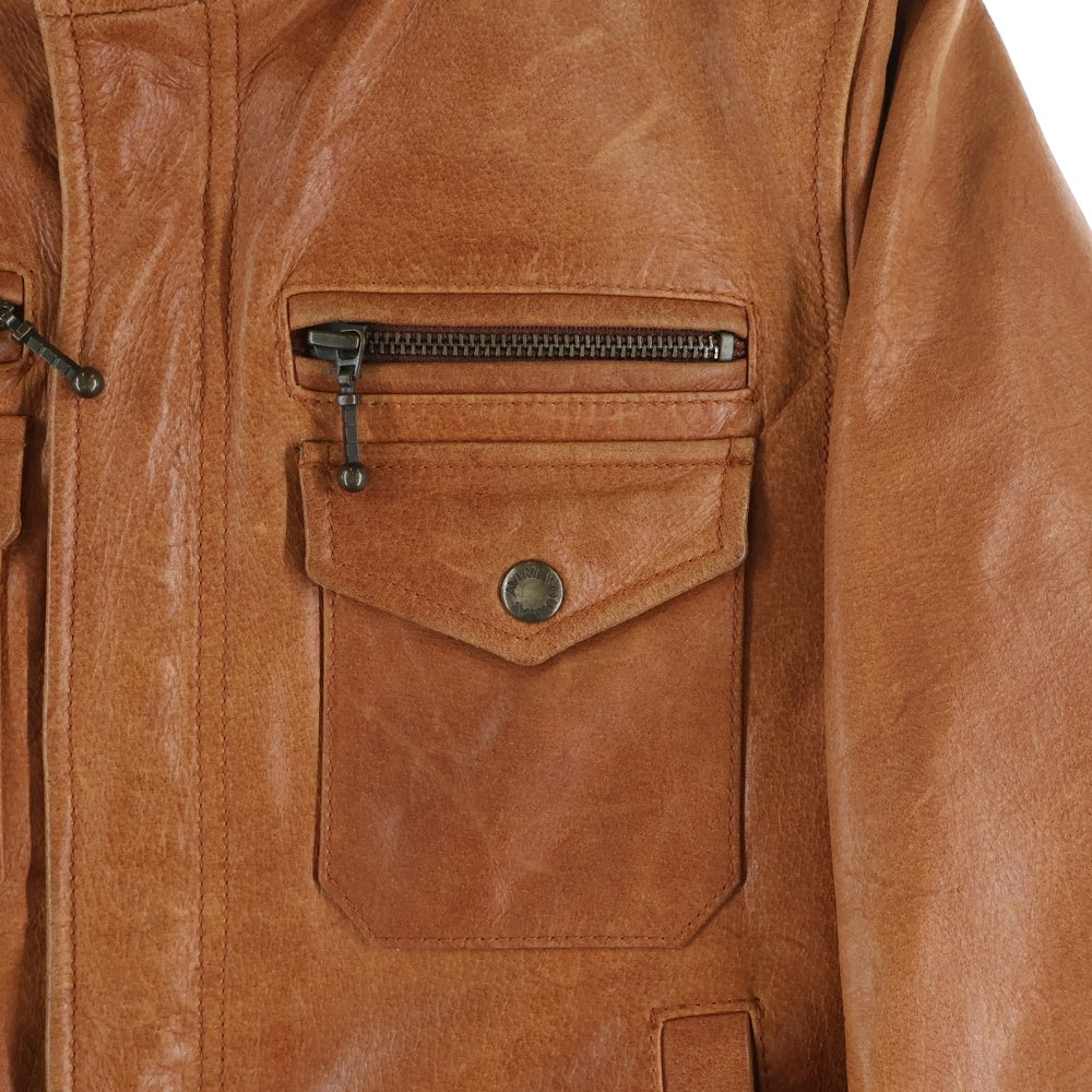 AVIREX(アヴィレックス) レザーシングルライダース ジャケット ブラウン 6291005