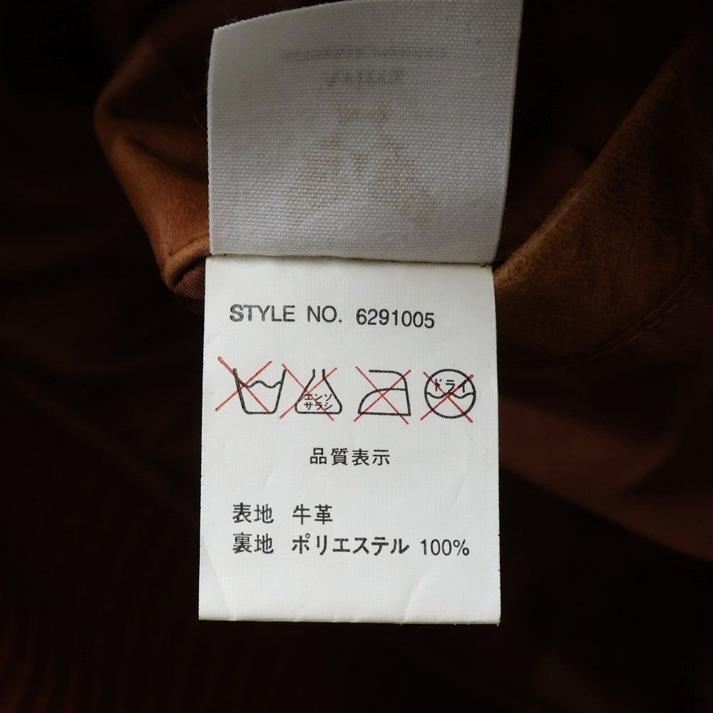 AVIREX(アヴィレックス) レザーシングルライダース ジャケット ブラウン 6291005