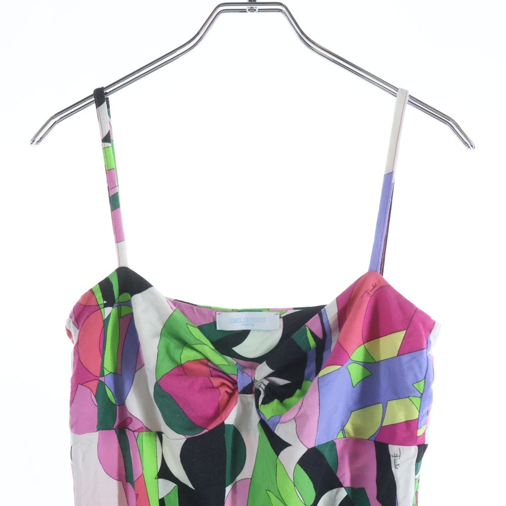 EMILIO PUCCI(エミリオプッチ) プッチ総柄プリントキャミソール ピンク レディース