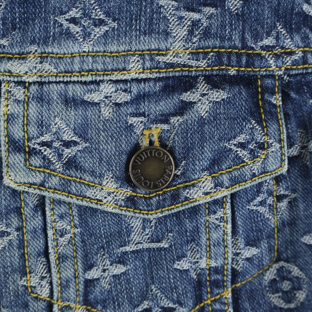 LOUIS VUITTON(ルイヴィトン) 08SS モノグラムジャガード デニムジャケット インディゴ レディース RW081W