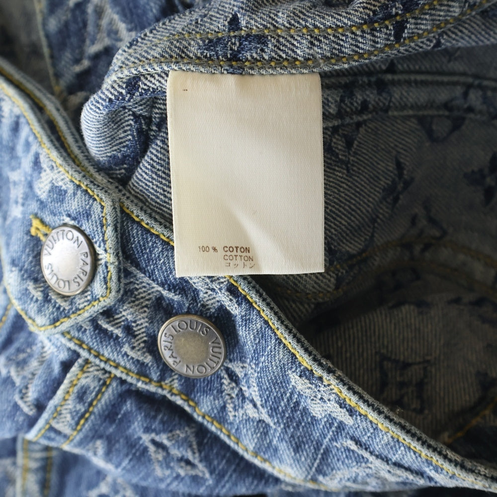 LOUIS VUITTON(ルイヴィトン) 08SS モノグラムジャガード デニムジャケット インディゴ レディース RW081W