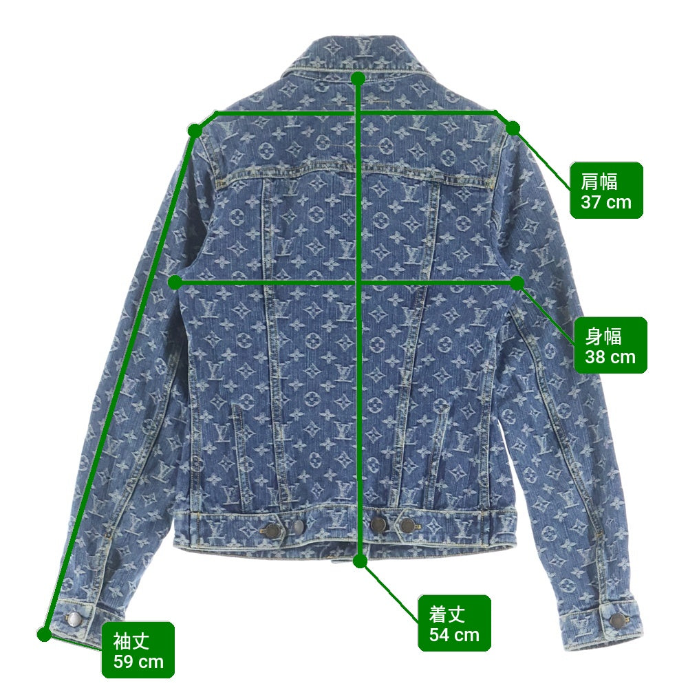 LOUIS VUITTON(ルイヴィトン) 08SS モノグラムジャガード デニムジャケット インディゴ レディース RW081W