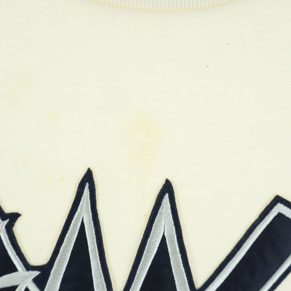 MONCLER(モンクレール) 23AW FELPA GIROCOLLO ホッケー ワッペンロゴ クルーネック スウェット トレーナー ホワイト I20918G00058