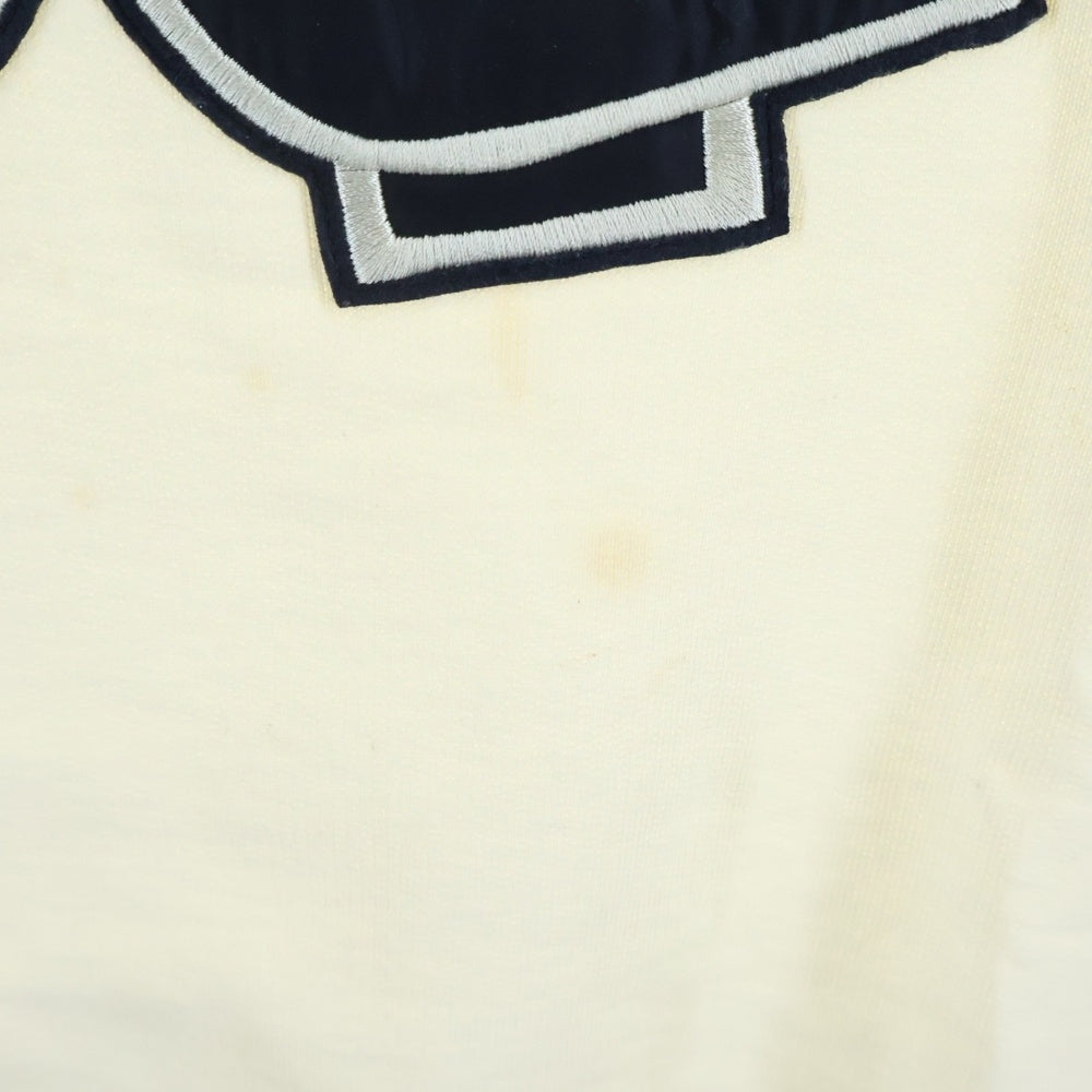 MONCLER(モンクレール) 23AW FELPA GIROCOLLO ホッケー ワッペンロゴ クルーネック スウェット トレーナー ホワイト I20918G00058