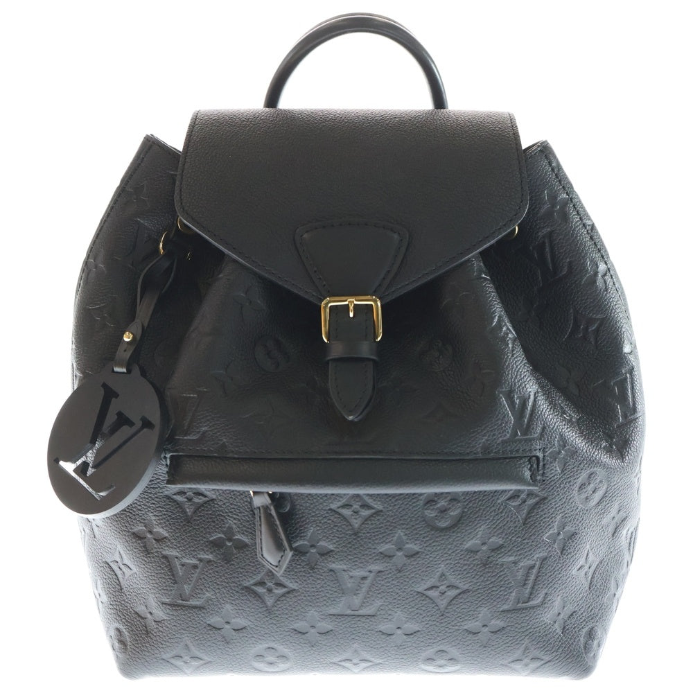 LOUIS VUITTON(ルイヴィトン) アンプラント モンスリPM リュックサック バックパック ブラック ノワール レザー M45205 ゴールド金具 レディース
