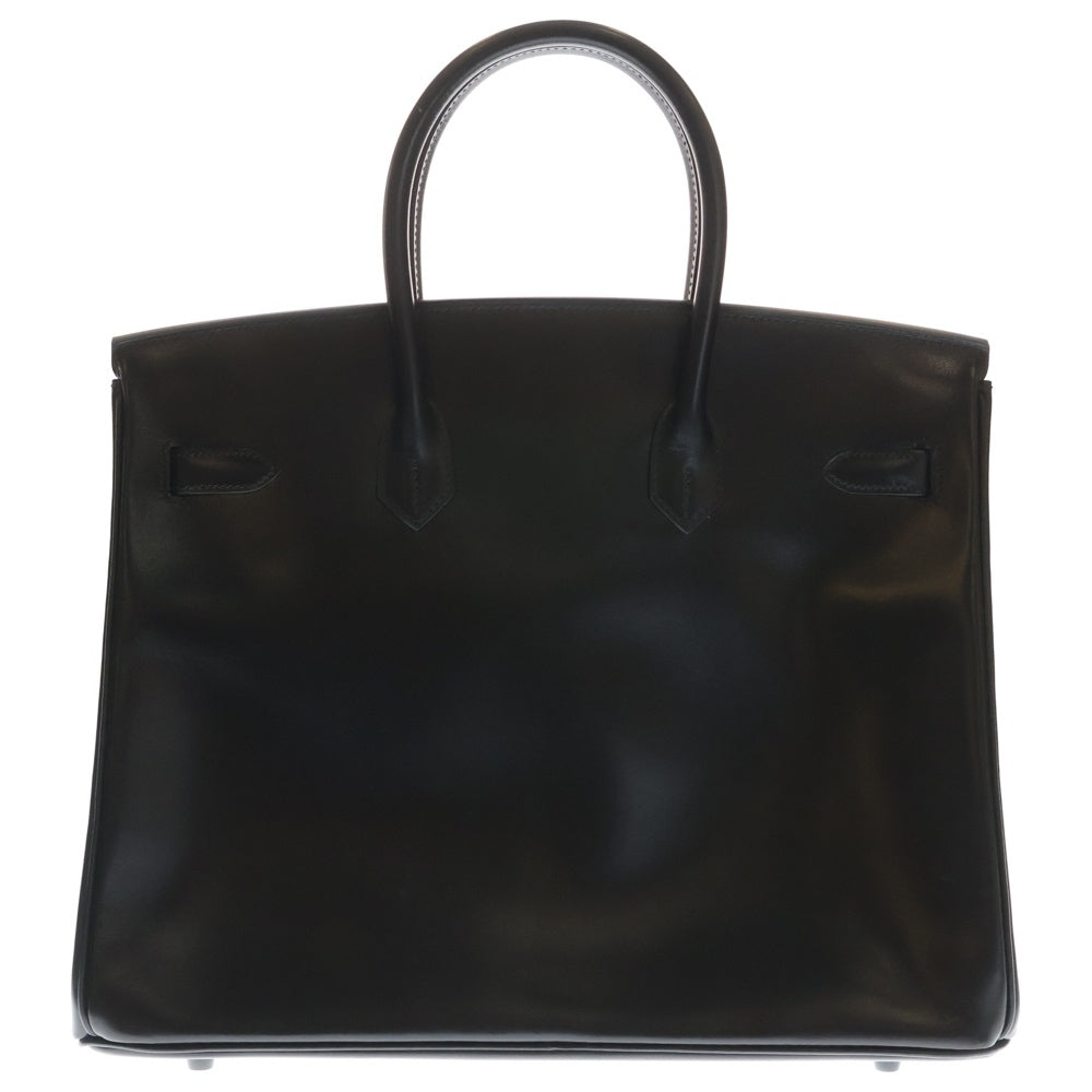 HERMES(エルメス) バーキン35 ソーブラック ボックスカーフ □O刻印 ブラック金具 ハンドバッグ レディース