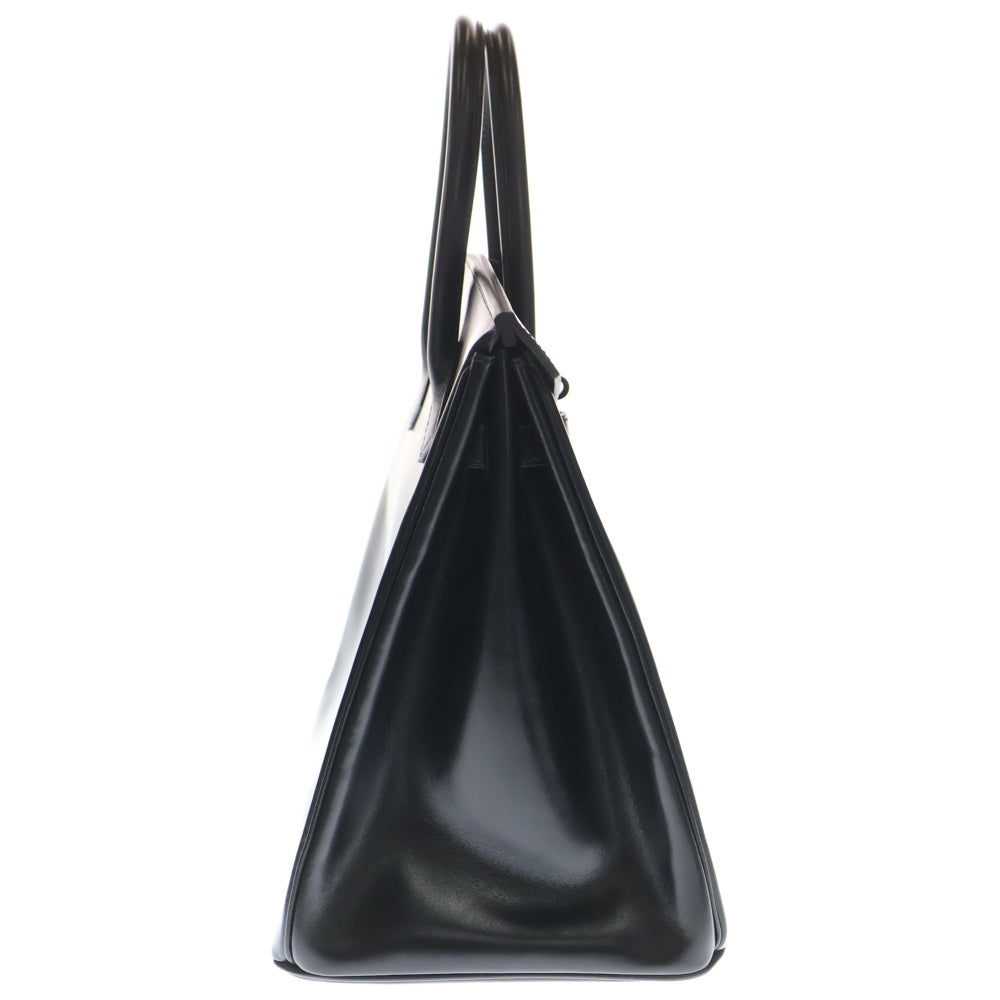 HERMES(エルメス) バーキン35 ソーブラック ボックスカーフ □O刻印 ブラック金具 ハンドバッグ レディース