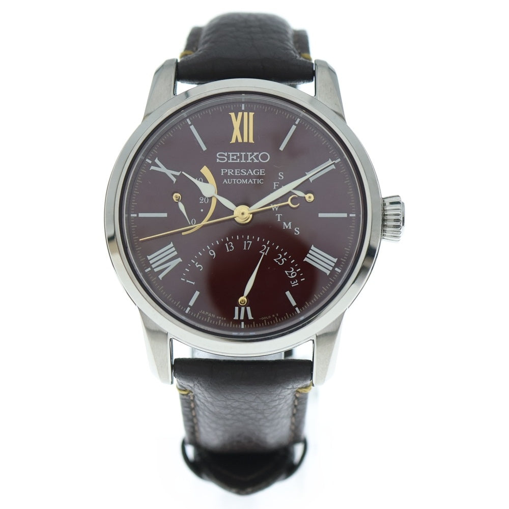 SEIKO(セイコー) プレサージュ 腕時計 110周年記念 クラフツマンシップシリーズ 漆ダイヤル ワインレッド文字盤 SS×革/AT SARD019 0932/1500 レディース