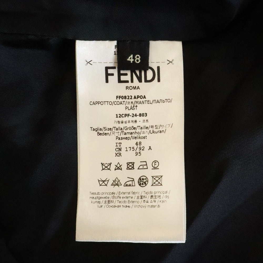 FENDI(フェンディ) ズッカ FFロゴ ジップデザインボタン コート グレー