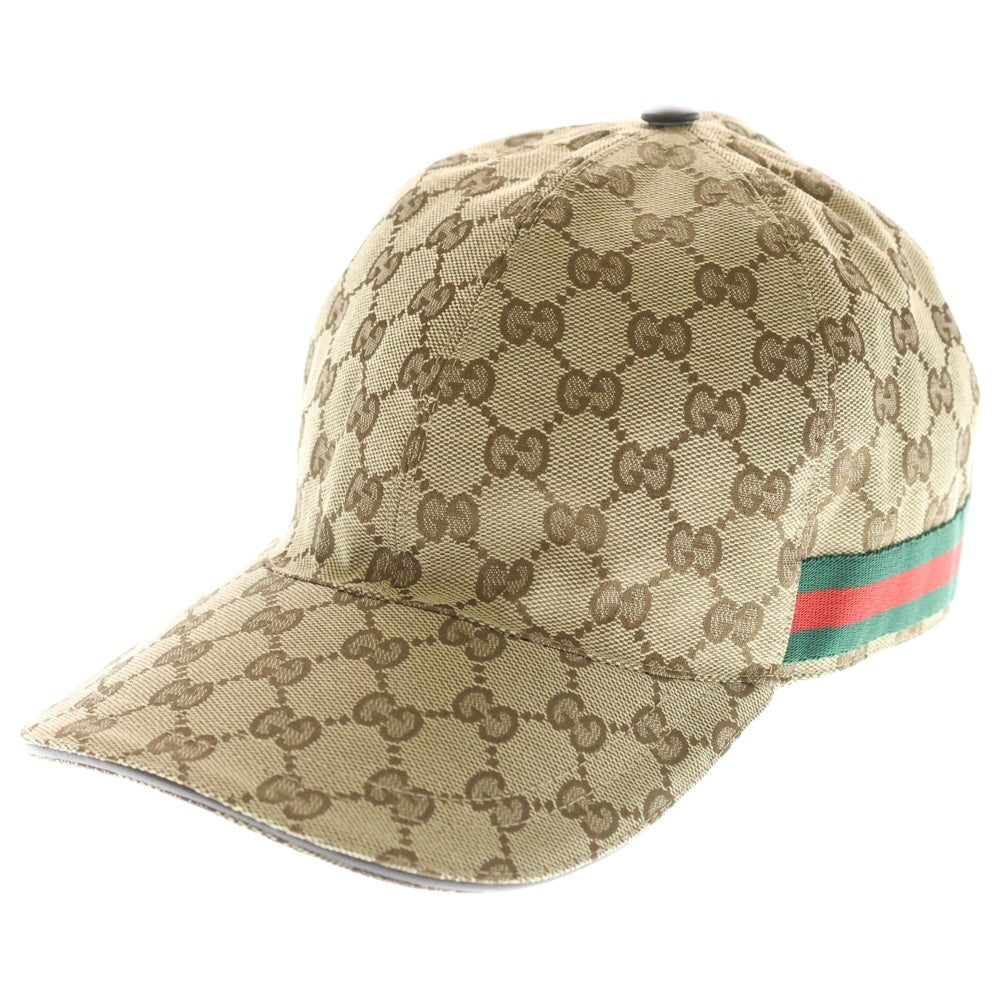 GUCCI(グッチ) GGジャガードベースボールキャップ ブラウン ベージュ 200035 レディース