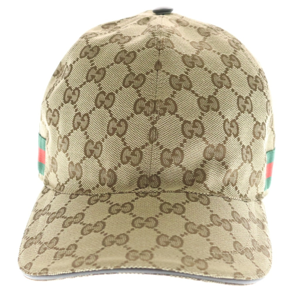 GUCCI(グッチ) GGジャガードベースボールキャップ ブラウン ベージュ 200035 レディース