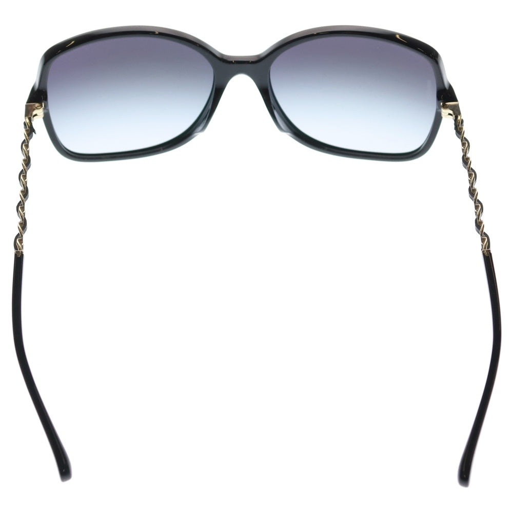 CHANEL(シャネル) ココマーク チェーン テンプル オーバルシェイプ セルフレームサングラス メガネ 眼鏡 アイウェア ブラック c.N501/3C レディース