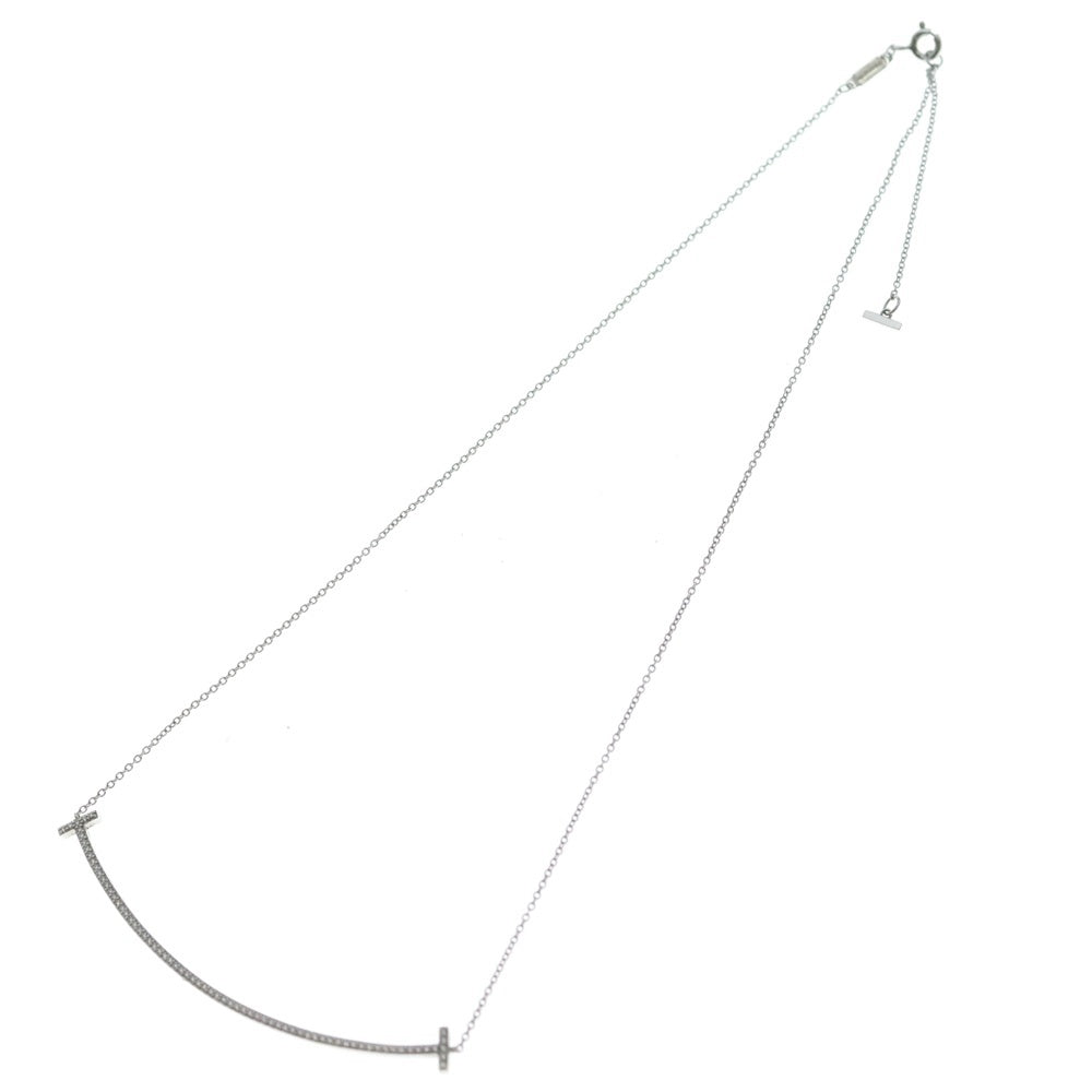 TIFFANY & Co.(ティファニー) Tスマイル ラージ ダイヤネックレス ペンダント Au750 K18 WG ホワイトゴールド レディース