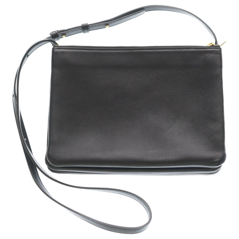 CELINE(セリーヌ) トリオ ショルダーバッグ ミニバッグ ブラック レザー ゴールド金具 レディース