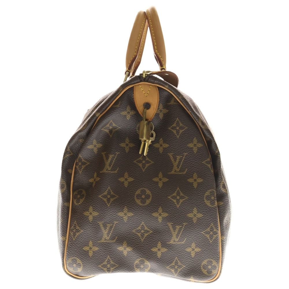 LOUIS VUITTON(ルイヴィトン) モノグラム スピーディー35 ハンドバッグ ボストンバッグ ブラウン レザー×PVC M41524 ゴールド金具 レディース