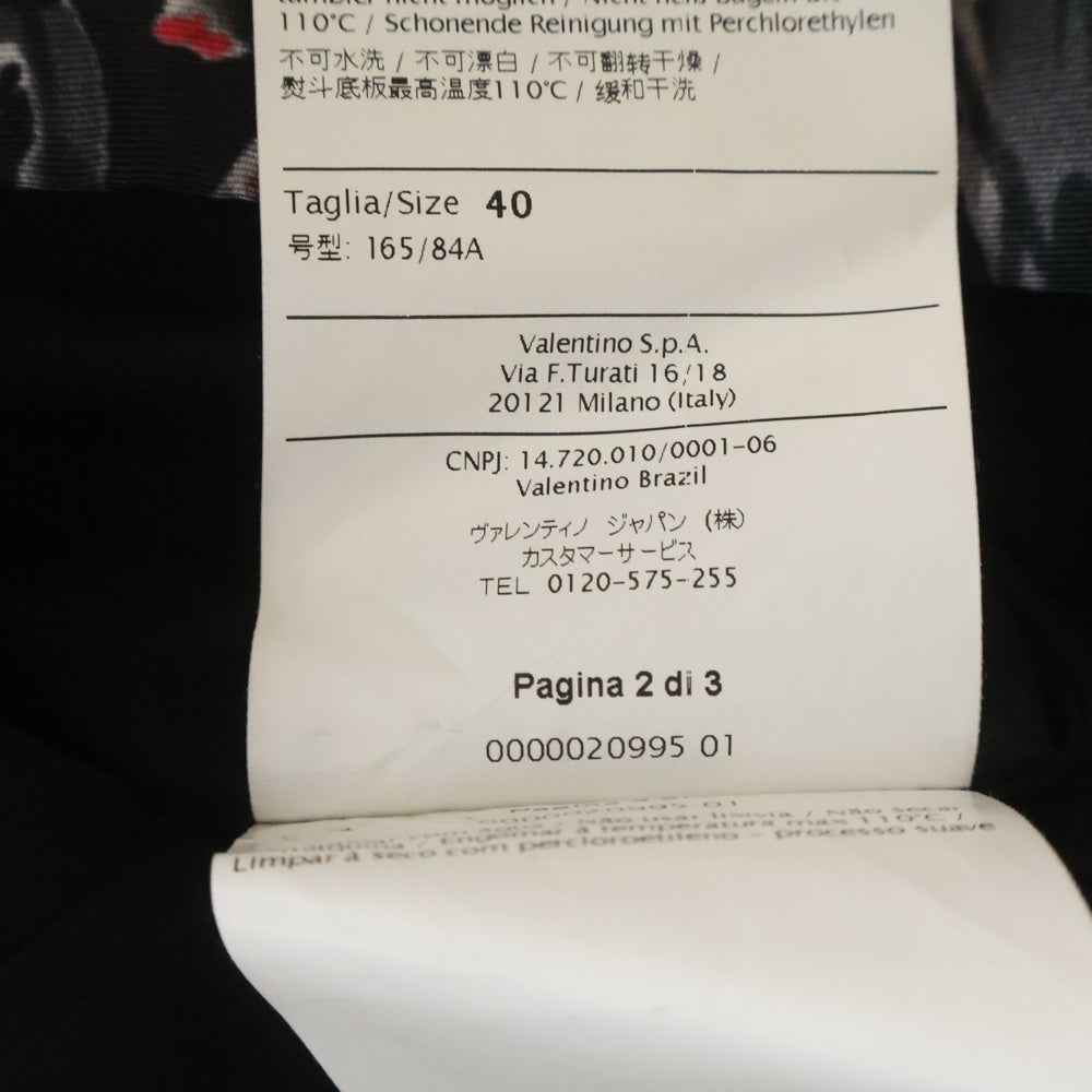 RED VALENTINO(レッド ヴァレンティノ) フラワープリント ノースリーブ ワンピース ブラック/ピンク レディース ER3VS215-V50125R