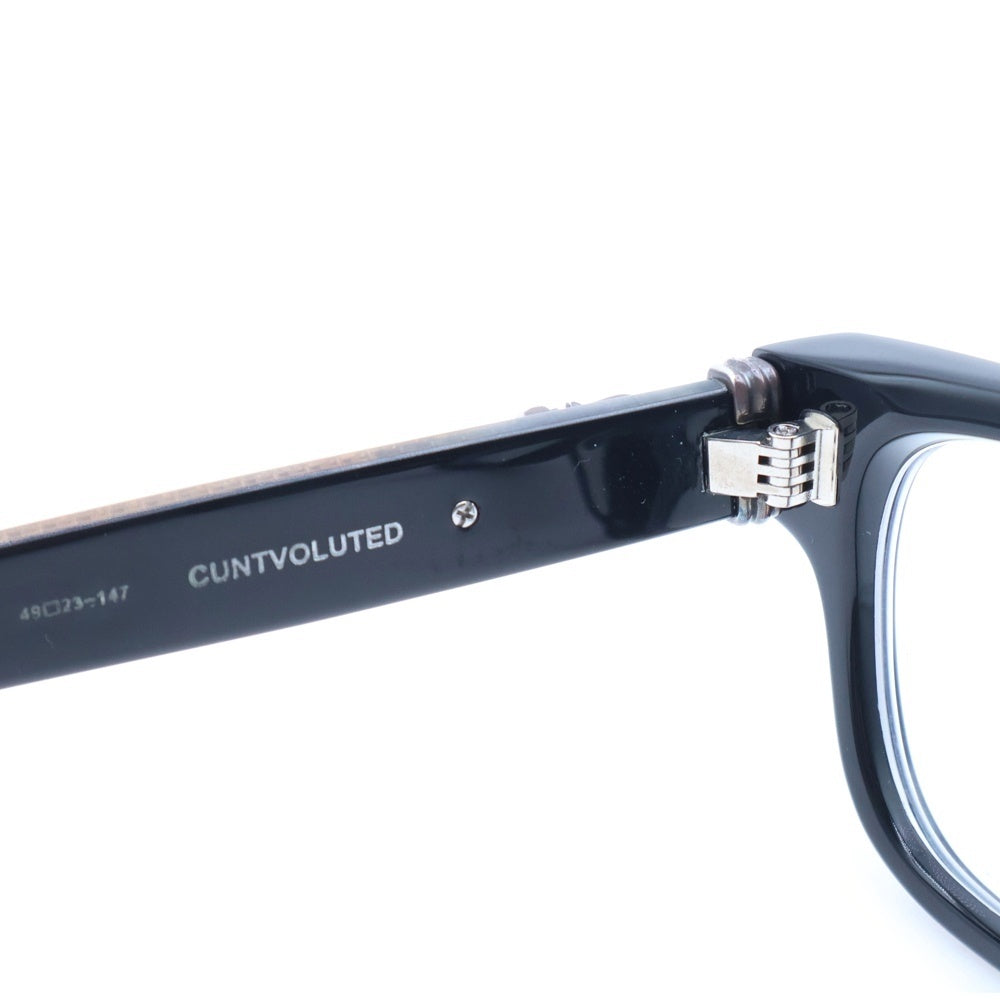 CHROME HEARTS(クロムハーツ) CUNTVOLUTED ダガーテンプル ウェリントンフレーム クリアレンズ メガネ 眼鏡 アイウェア ブラック