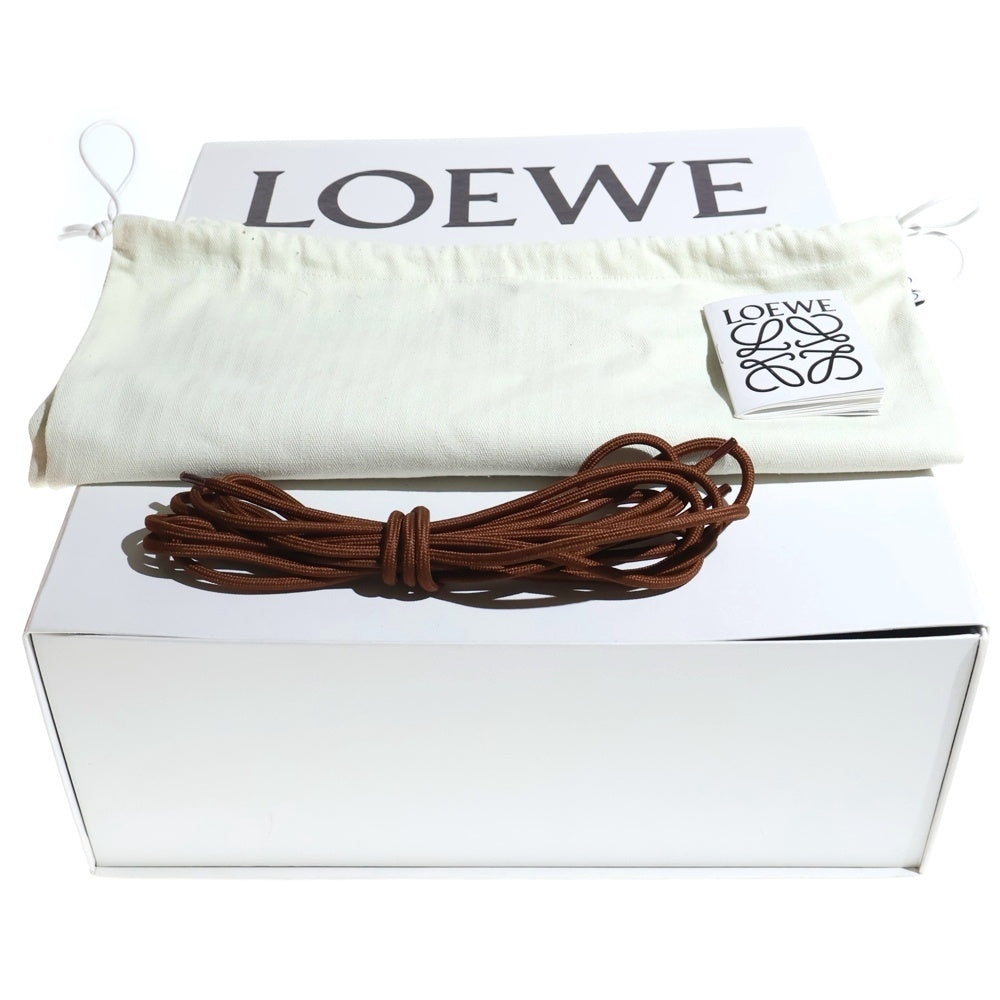 LOEWE(ロエベ) シエラブーツ スエードレザー レースアップ ショートブーツ ブラウン