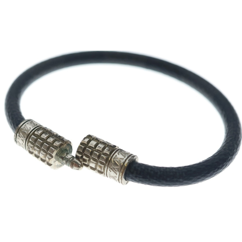 LOUIS VUITTON(ルイヴィトン) ダミエ グラフィット ブレスレットブラック M6626D シルバー金具 レディース