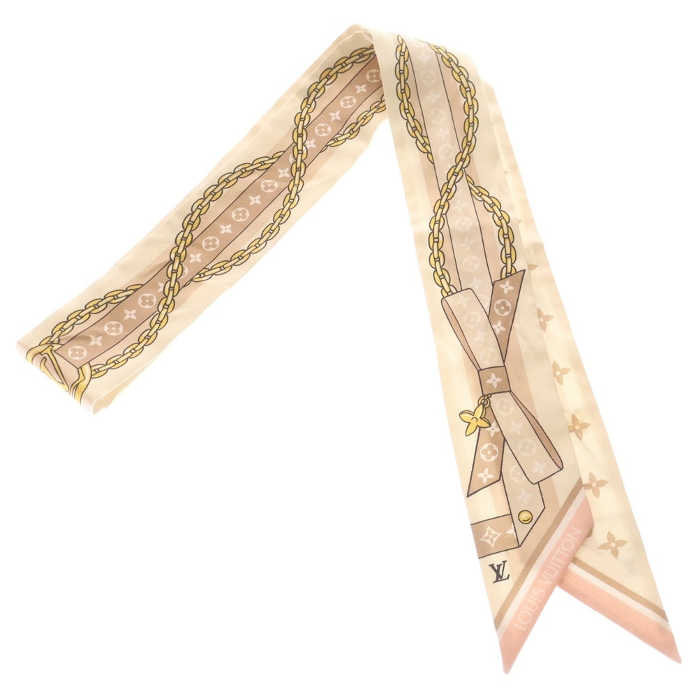 LOUIS VUITTON(ルイヴィトン) バンドーBB・LV ボウ スカーフ アイボリー×ブラウン M96173 レディース