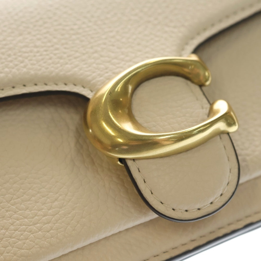 COACH(コーチ) タビー ショルダー バッグ 20 2WAYバッグ ハンドバッグ ショルダーバッグ チェーンバッグ アイボリー ホワイト レザー ゴールド金具 レディース