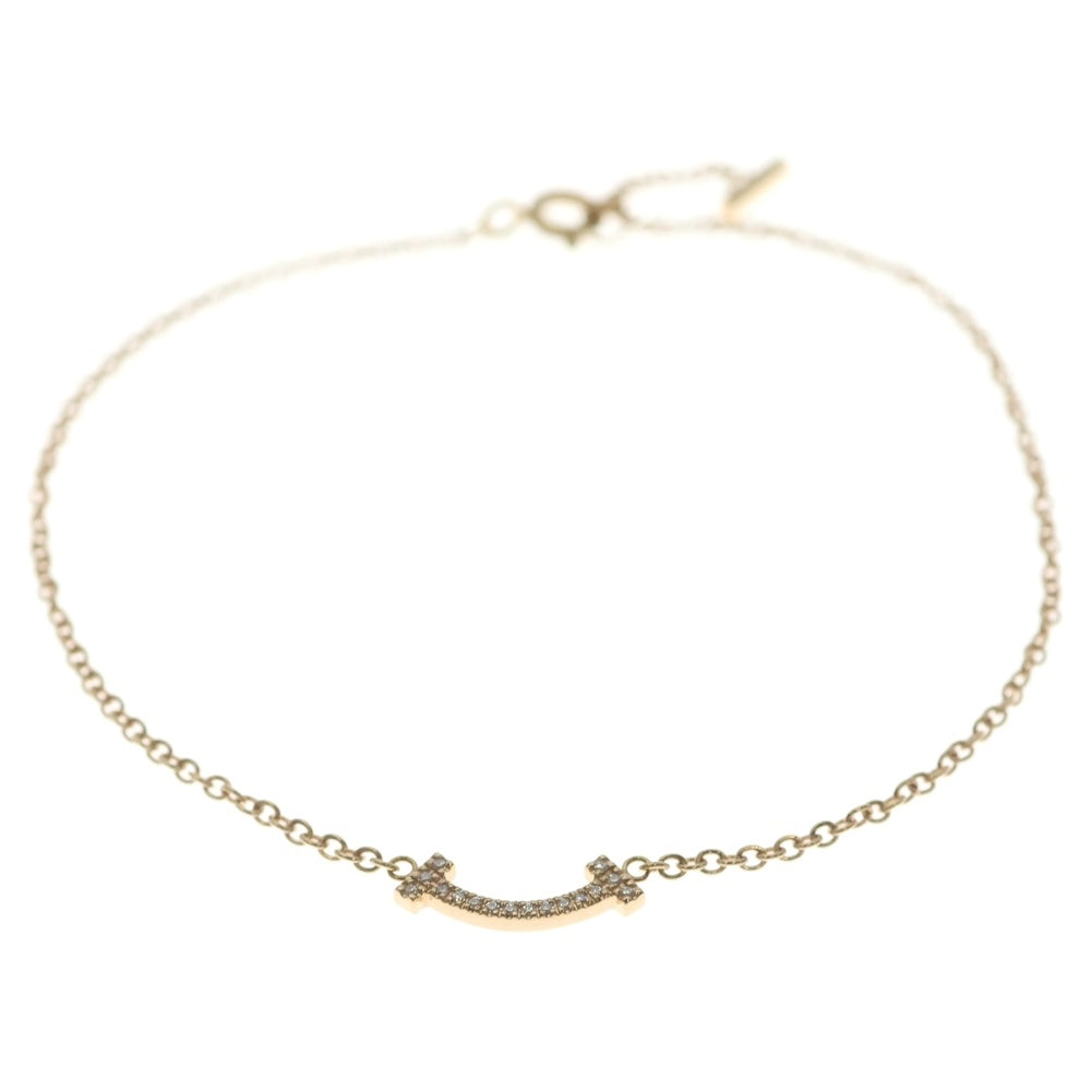 TIFFANY & Co.(ティファニー) Tスマイル ミニ ダイヤ ブレスレット K18PG ピンクゴールド レディース