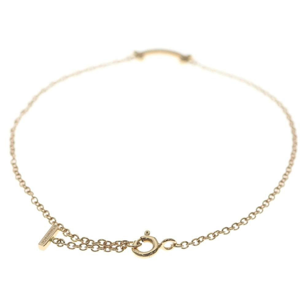 TIFFANY & Co.(ティファニー) Tスマイル ミニ ダイヤ ブレスレット K18PG ピンクゴールド レディース