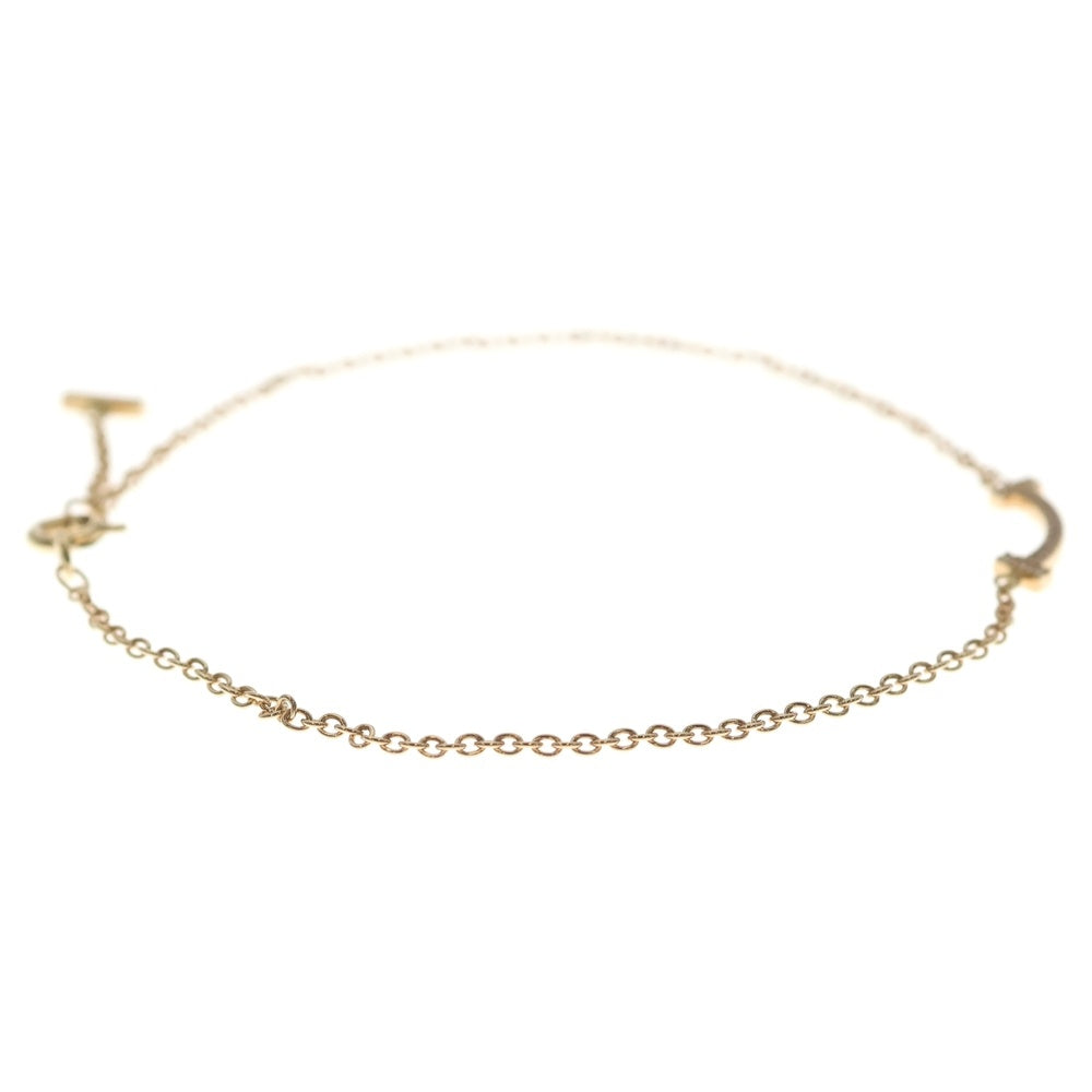 TIFFANY & Co.(ティファニー) Tスマイル ミニ ダイヤ ブレスレット K18PG ピンクゴールド レディース