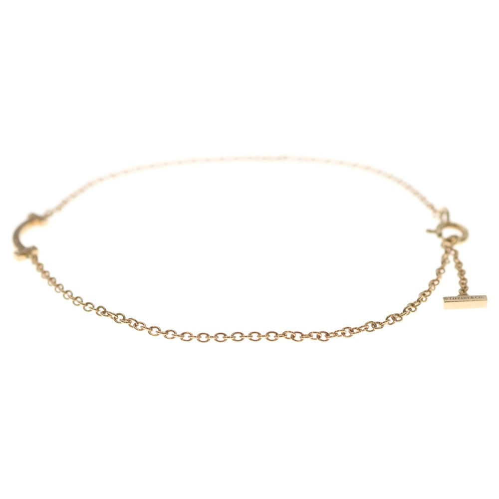 TIFFANY & Co.(ティファニー) Tスマイル ミニ ダイヤ ブレスレット K18PG ピンクゴールド レディース