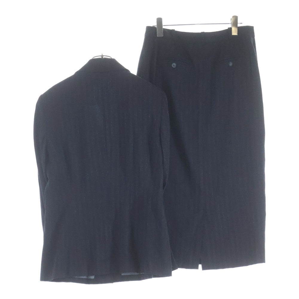 KENZO(ケンゾー) ストライプ セットアップスーツ ジャケット&スカート ネイビー 42 レディース