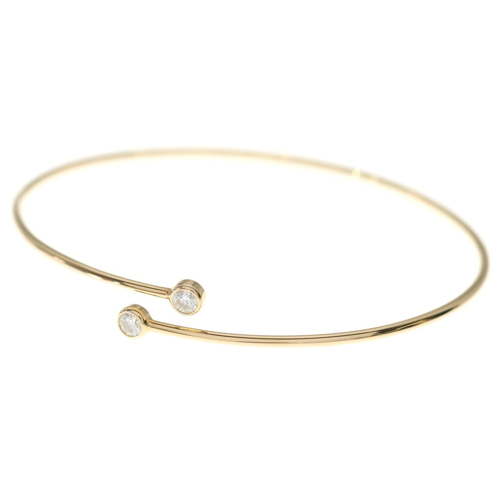 TIFFANY & Co.(ティファニー) フープ シングルロウ 2PD ダイヤブレスレット バングル Au750 PG ピンクゴールド レディース