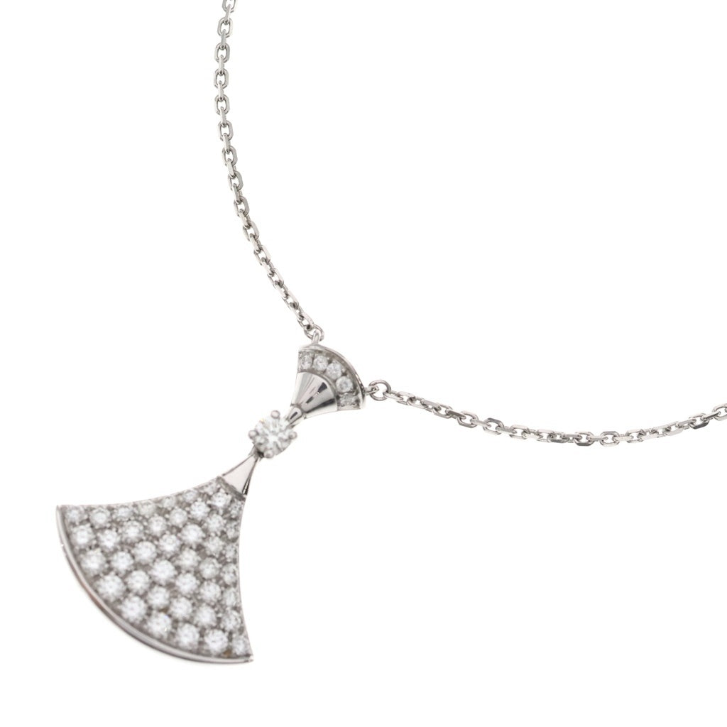 BVLGARI(ブルガリ) ディーヴァ ドリーム パヴェダイヤ ネックレス K18WG ホワイトゴールド 350066 ESLLWM レディース