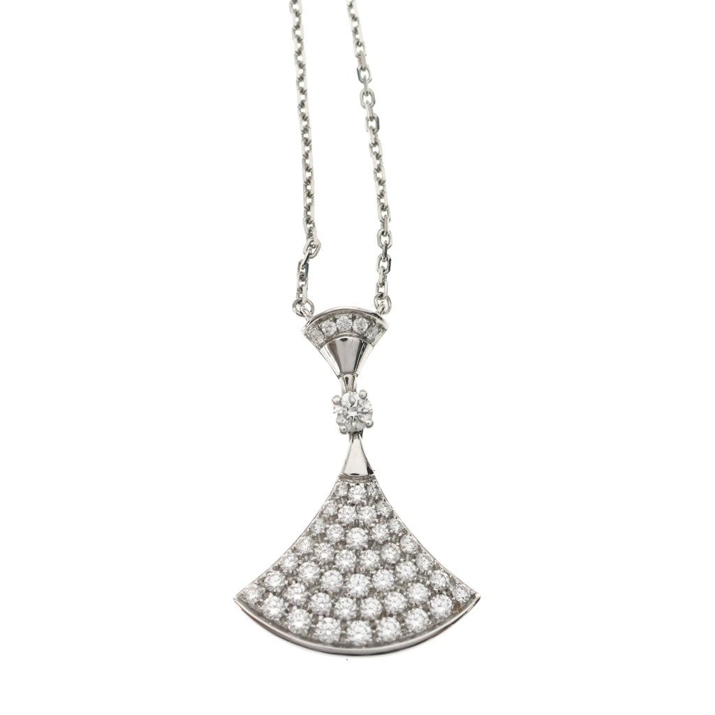BVLGARI(ブルガリ) ディーヴァ ドリーム パヴェダイヤ ネックレス K18WG ホワイトゴールド 350066 ESLLWM レディース