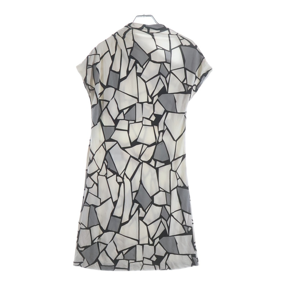 GUCCI(グッチ) 総柄 レーヨンニット 半袖 ミディアムワンピース ホワイト レディース 235464