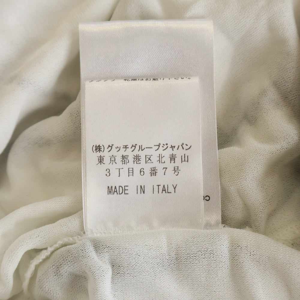 GUCCI(グッチ) 総柄 レーヨンニット 半袖 ミディアムワンピース ホワイト レディース 235464