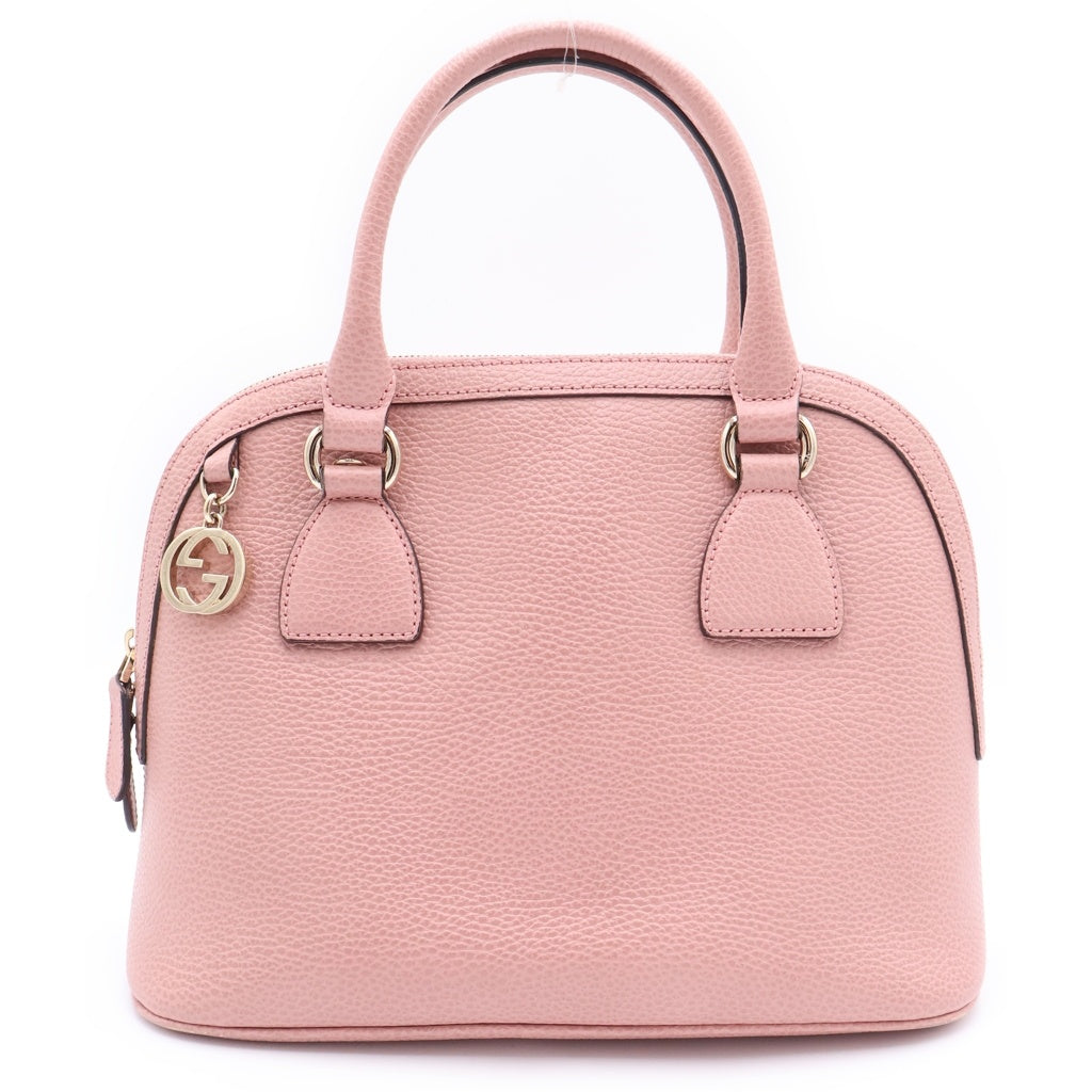 GUCCI(グッチ) インターロッキングG 2WAY ショルダー ハンドバッグ ピンク レザー 449662 ゴールド金具 レディース