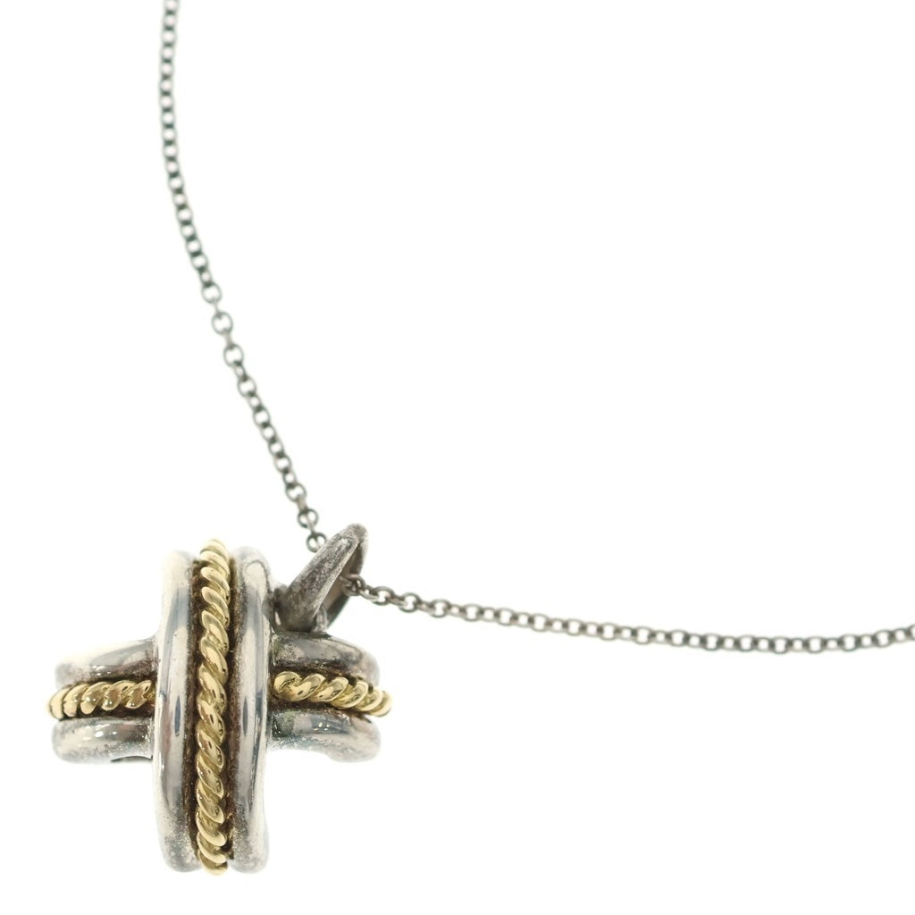 TIFFANY & Co.(ティファニー) シグネチャー ネックレスAg925 Au750 シルバー×ゴールド ペンダント レディース