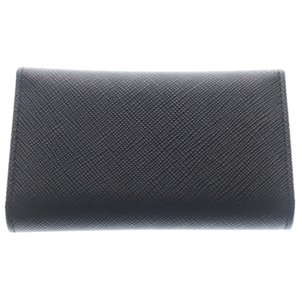 PRADA(プラダ) 4連キーケース キーホルダー バッグチャーム ブラック レザー ゴールド金具 レディース