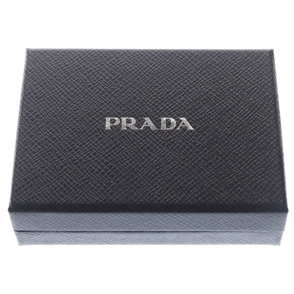 PRADA(プラダ) 4連キーケース キーホルダー バッグチャーム ブラック レザー ゴールド金具 レディース