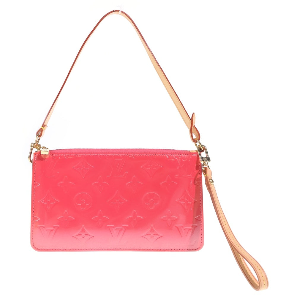 LOUIS VUITTON(ルイヴィトン) モノグラムヴェルニ レキシントン ミニバッグ ハンドバッグ ポーチ ケース ピンク×ブラウン レザー×パテント M93525 ゴールド金具 レディース