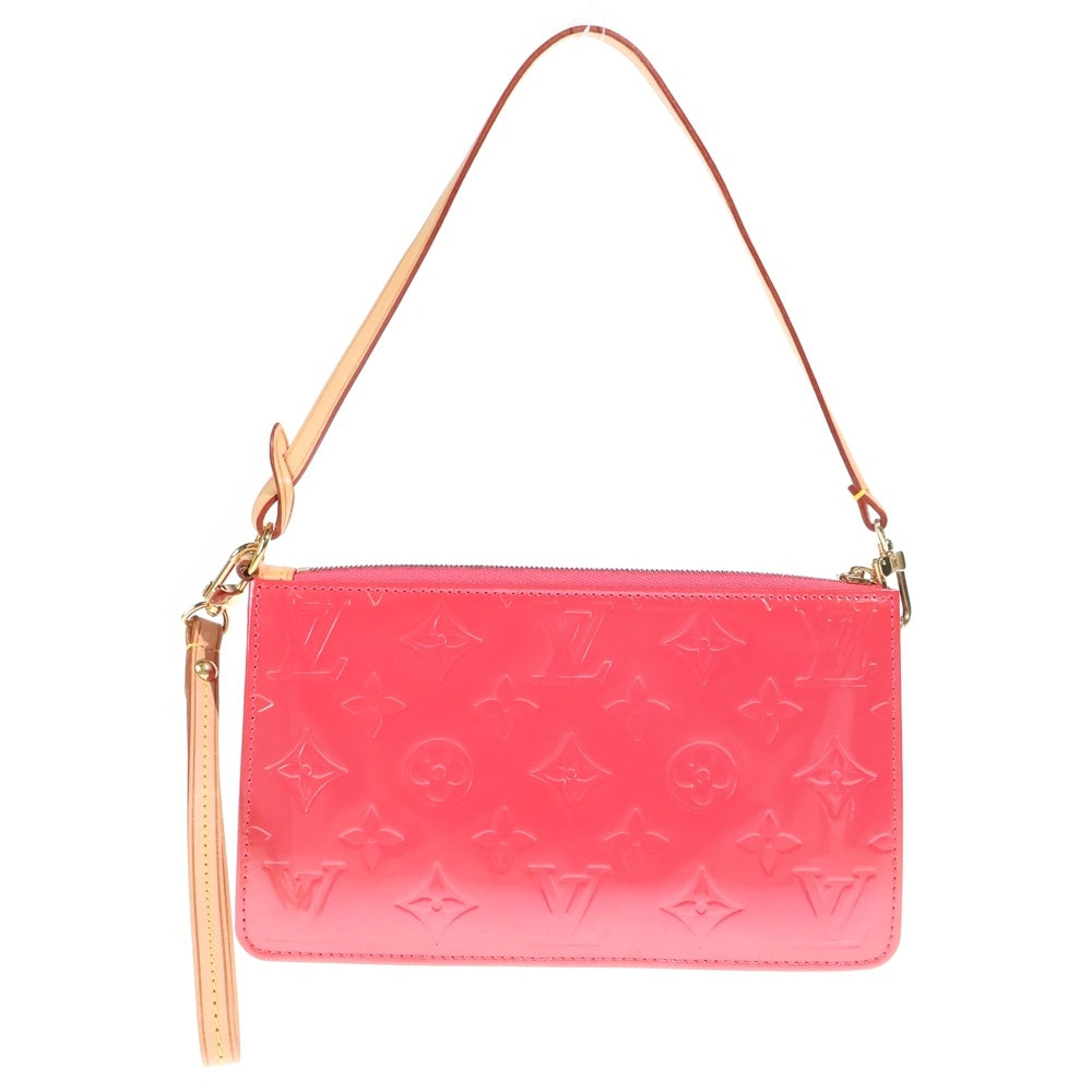LOUIS VUITTON(ルイヴィトン) モノグラムヴェルニ レキシントン ミニバッグ ハンドバッグ ポーチ ケース ピンク×ブラウン レザー×パテント M93525 ゴールド金具 レディース
