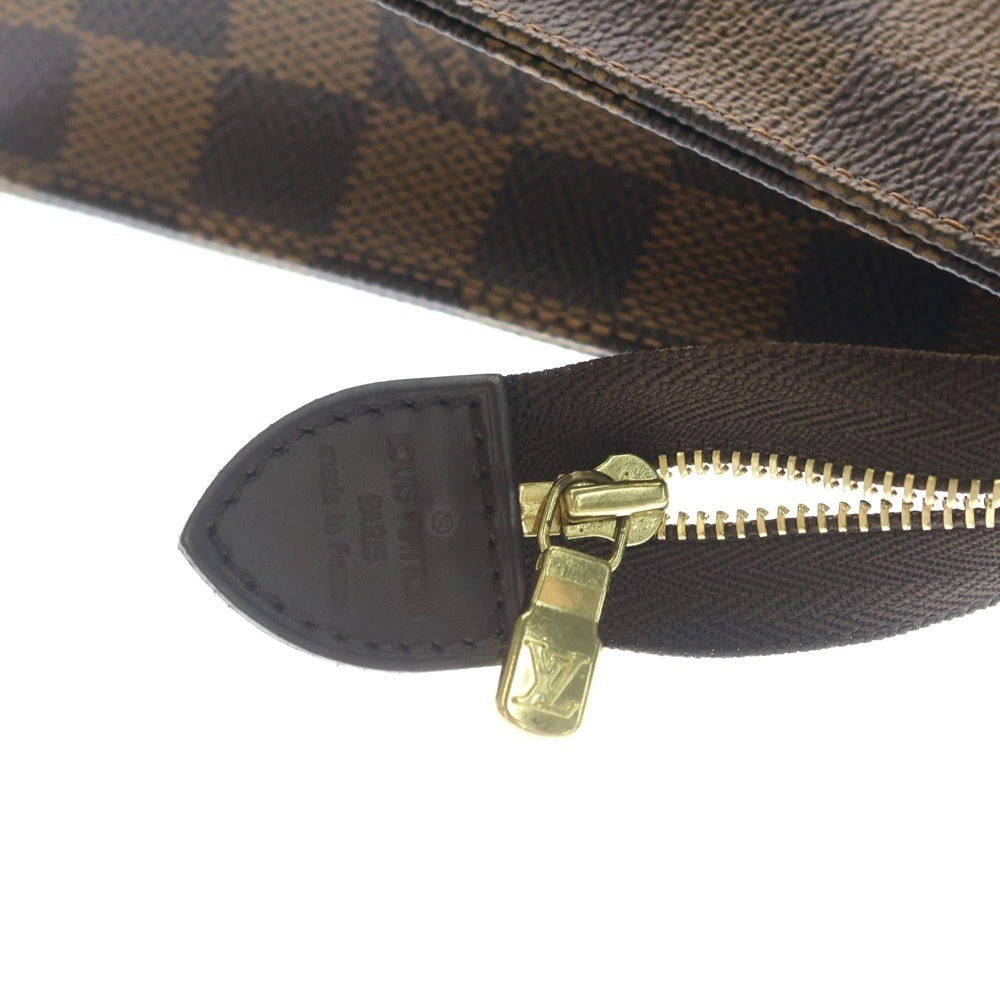 LOUIS VUITTON(ルイヴィトン) ダミエ ポッシュトワレット 26 ポーチ ケース セカンドバッグ クラッチバッグ ブラウン PVCレザー N47543 ゴールド金具 レディース