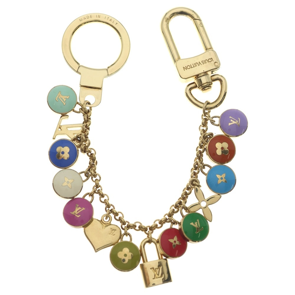 LOUIS VUITTON(ルイヴィトン) ポルトクレ シェンヌ バスティーユ チャーム GP バッグチャーム キーホルダー ゴールド×マルチカラー M65380 レディース
