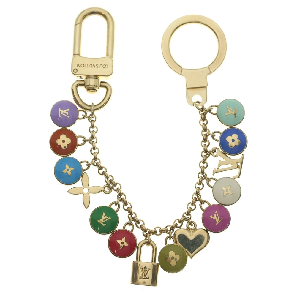 LOUIS VUITTON(ルイヴィトン) ポルトクレ シェンヌ バスティーユ チャーム GP バッグチャーム キーホルダー ゴールド×マルチカラー M65380 レディース
