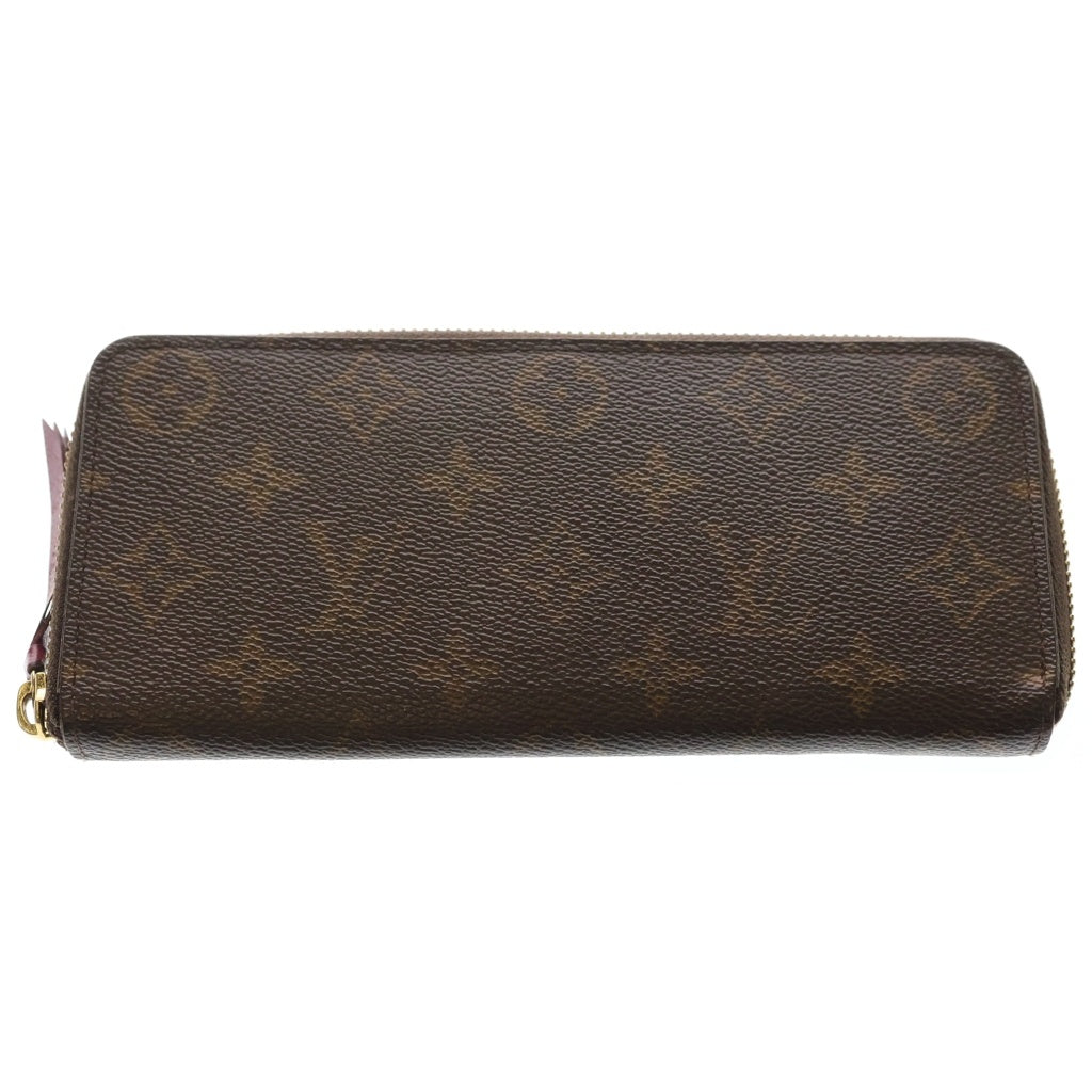 LOUIS VUITTON(ルイヴィトン) モノグラム ボルトフォイユクレマンス ロングウォレット 長財布 カードケース ブラウン×ピンク PVC レザー M60742 ゴールド金具 レディース