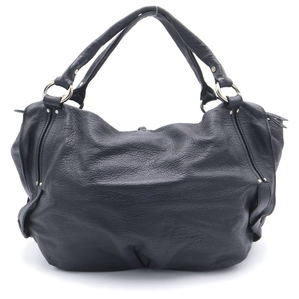 CELINE(セリーヌ) ビタースウィート ボストンバッグ ハンドバッグ ブラック レザー シルバー金具